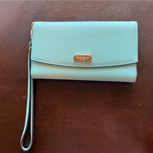 Kate Spade Aqua Wristlet Clutch